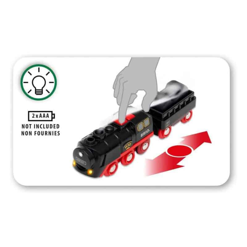 Brio - Battery-Operated Steaming Train - 3 Pieces5