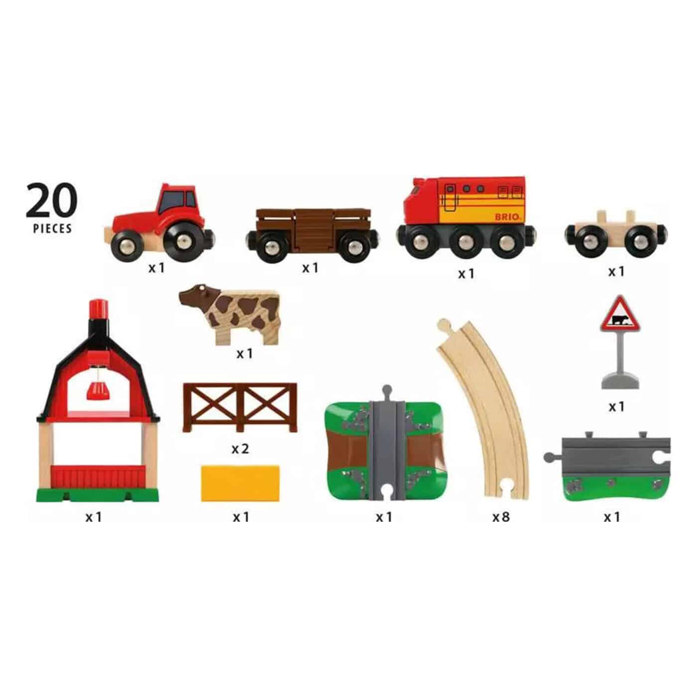 Brio - Farm Railway Set - 20 Pieces5
