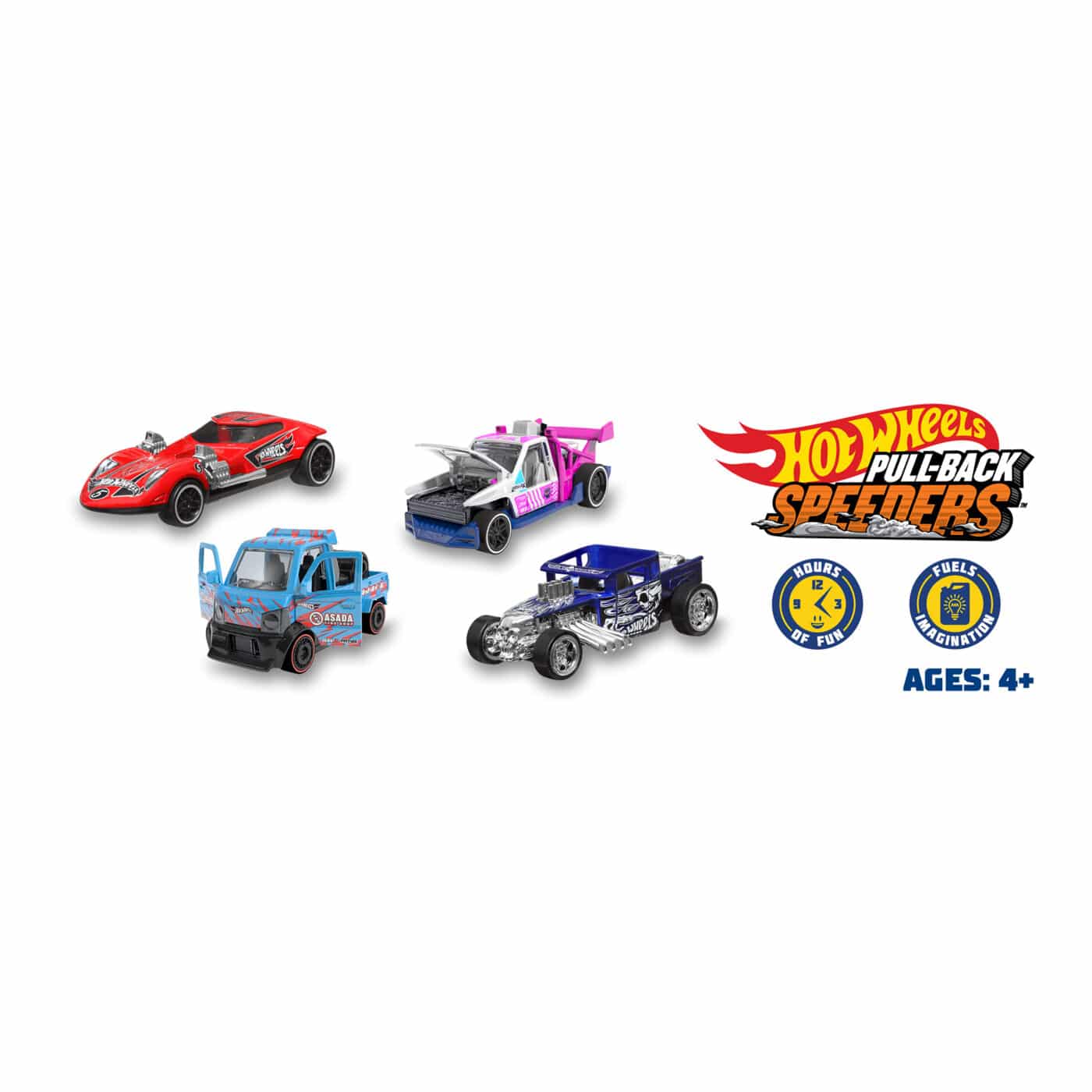 Hot Wheels Pull-Back Speeders in 143 Scale - Assorted