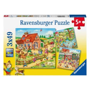Ravensburger - Animal Vacation Puzzle - 3 X 49 Pieces