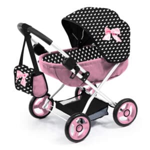 Bayer Cosy Doll Pram - Pink Bow