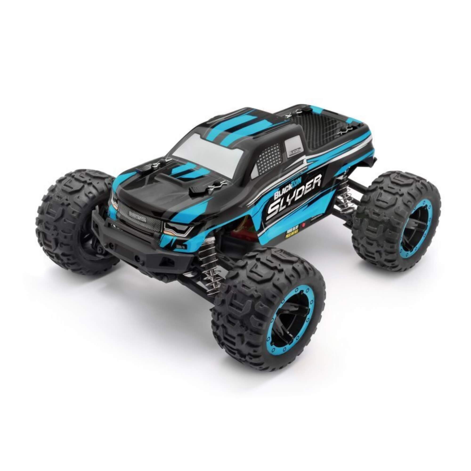 Blackzon Slyder MT 1 16 4WD Electric Monster Truck Blue 540104 Online Toys Australia