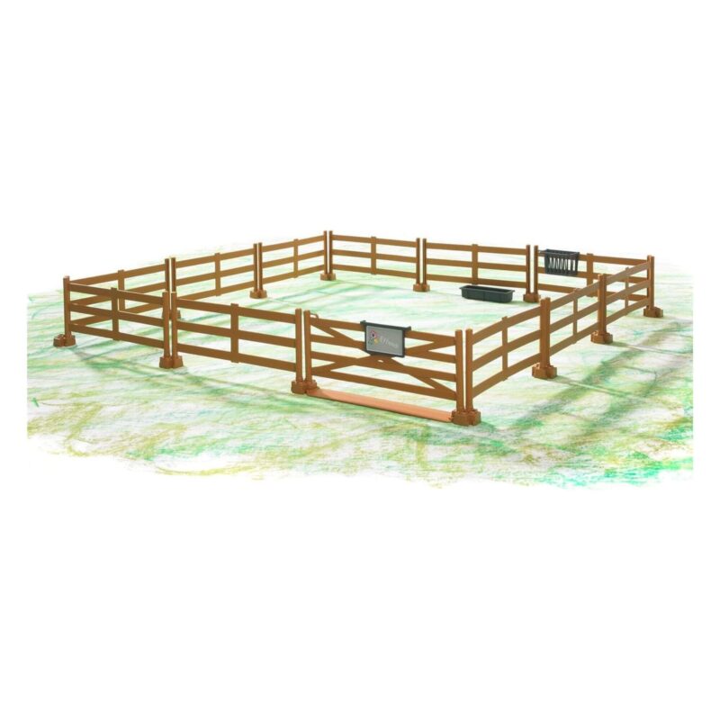 Bruder - Brown Pasture Fence – 1:16 Scale Farm in grass