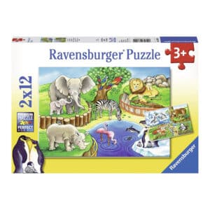 Ravensburger - Animals in the Zoo Puzzle 2x12 Pieces
