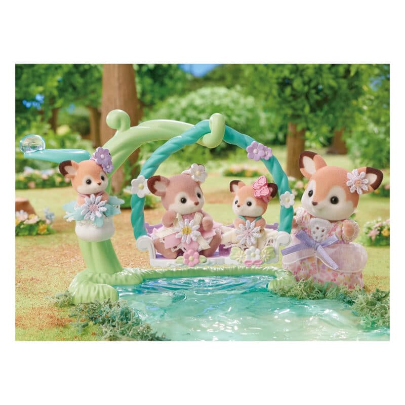 Sylvanian Families - Deer Babies Floral Swing Playset with Accessories