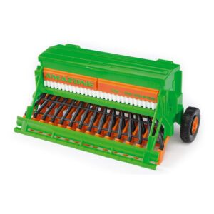 Bruder Amazone Sowing Machine toy with realistic seeding details in green and orange.
