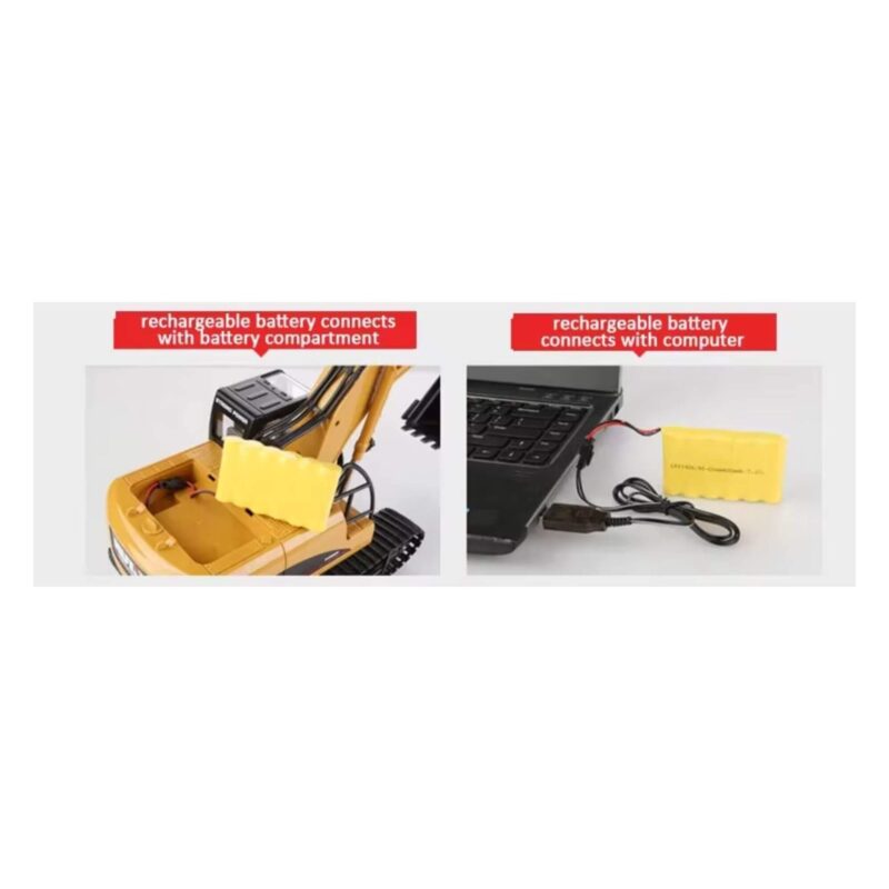Huina 1572 RC Crawler Crane battery compartment