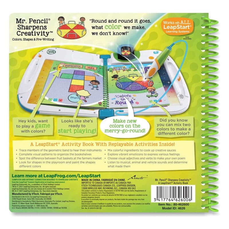 LeapFrog - LeapStart 3D Mr. Pencil Sharpens Creativity Book - Interactive Learning Book for Colours, Shapes and Pre-Writing1