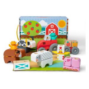 Melissa and Doug - Blockables Farm Play Set-box and pcs