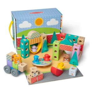 Melissa and Doug - Blockables Town Play Set- box and pcs
