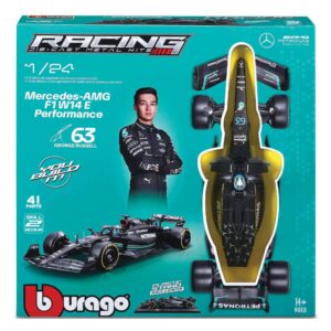 Bburago-124-F1-2023-Racing-Model-kit-Mercedes-AMG-W1463-Russel-with-Helmet-box