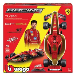 Bburago - 1:24 F1 Ferrari SF23 with Helmet - #16 Leclerc Model Kit-box
