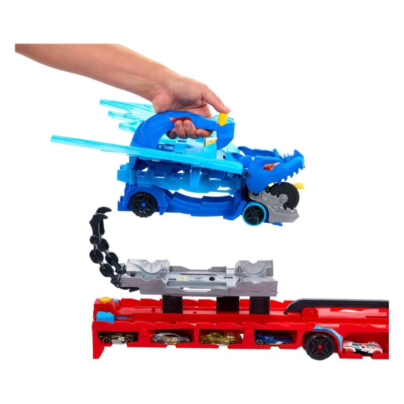 Hot Wheels - Ultimate Dual Dragon Transporter - dragon cradle