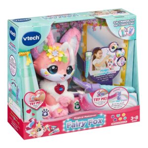 Alt text: VTech Magical Makeover Fairy Fox toy packaging with accessories