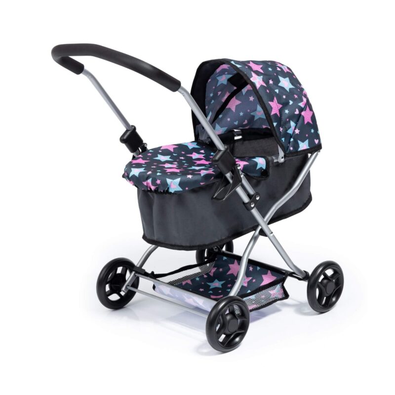 Bayer Design Go Petite Doll Pram blue and pink stars – main image