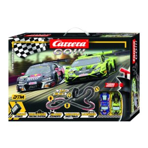 Front packaging of Carrera GO DTM Supercars 1:43 slot car racing set.