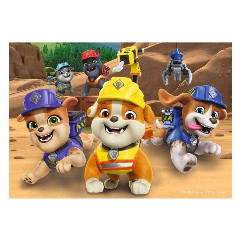Rubble and Crew characters building adventure puzzle scene