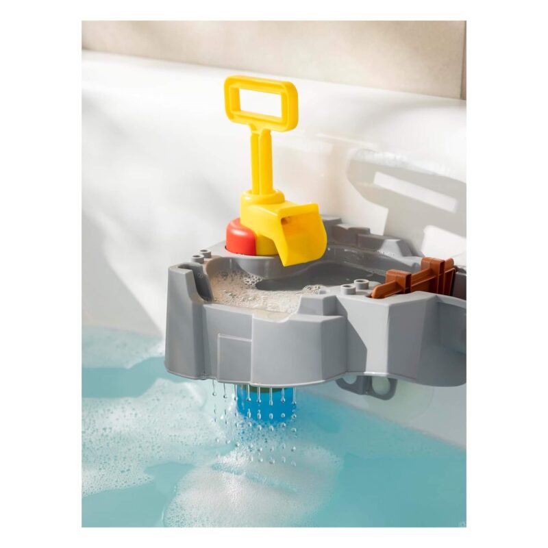 Water pouring through Sploshy Mountain play feature