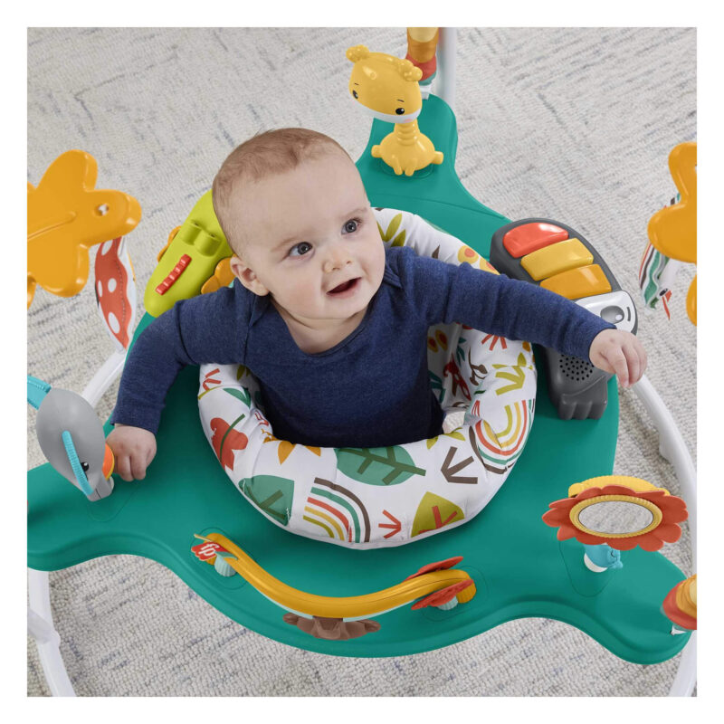 Baby enjoying Fisher-Price Whimsical Forest Jumperoo