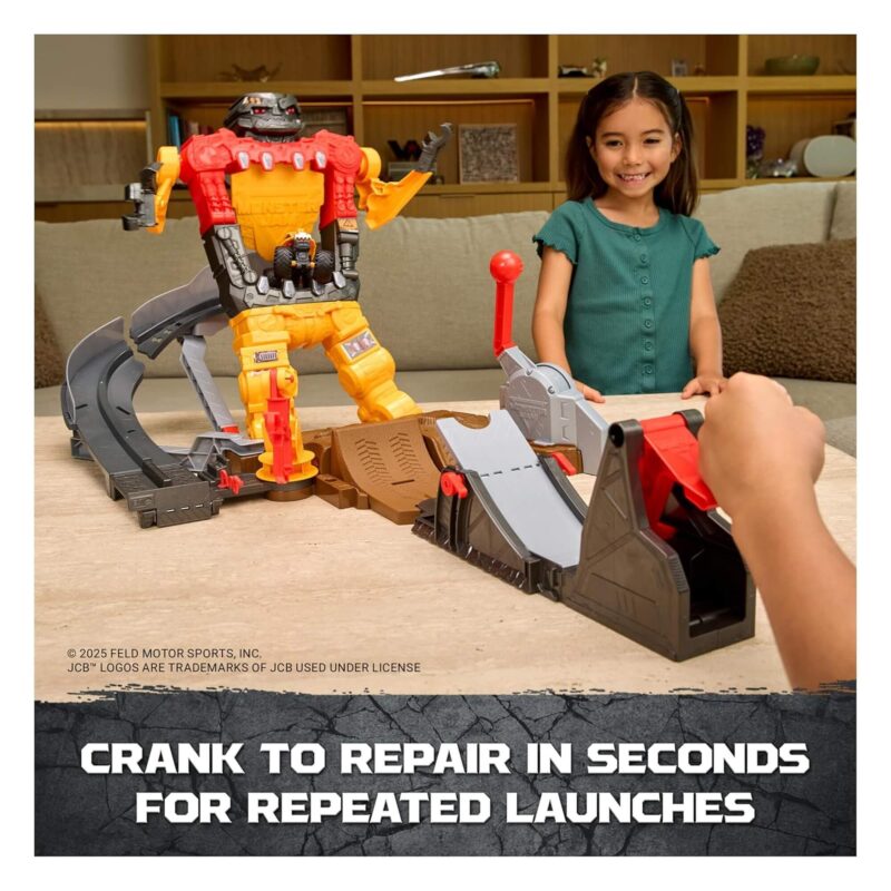 15 inch Monster Jam SmashBot playset on table