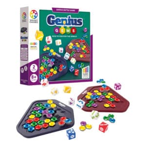 SmartGames Genius Gems board game box and pieces