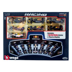 Bburago Red Bull Racing F1 1:43 7-Car Set with Stand box