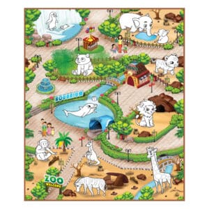 Rollmatz colour wipe playmat zoo theme