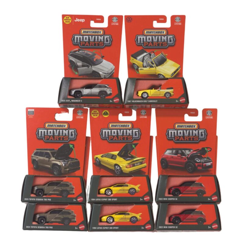 Matchbox Moving Parts 2025 – 6-Car Die-Cast Set