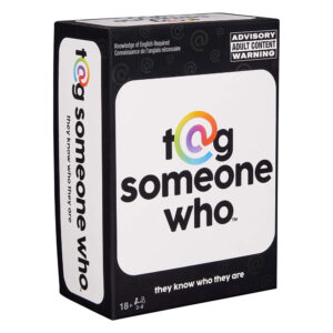 Tag Someone Who party game box angle view