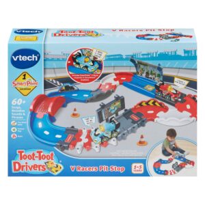 VTech Toot-Toot Drivers v racers pit stop box front race track