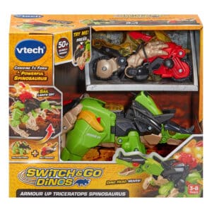 VTech triceratops spinosaurus toy box front