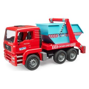 Bruder skip loader truck side view