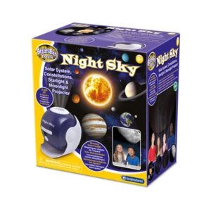 Brainstorm Night Sky Projector box with solar system and constellation features