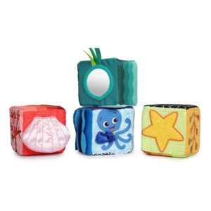 Baby Einstein Explore and Discover Soft Blocks four-piece sensory toy set