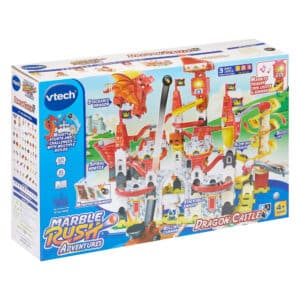 Dragon Castle marble-run box viewed from the left