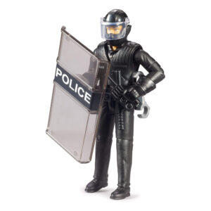 Bruder bworld police officer with helmet, shield and equipment