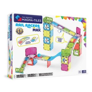 MAGNA-TILES Rail Racers Max 80 Piece Set retail box