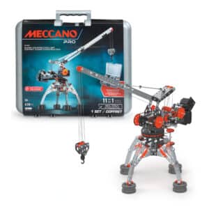 Meccano Pro 11-in-1 Construction Set with carry case and crane