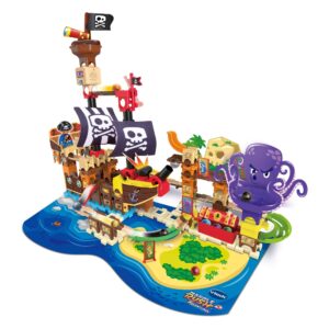 VTech Marble Rush Pirate Ship playset with octopus and island