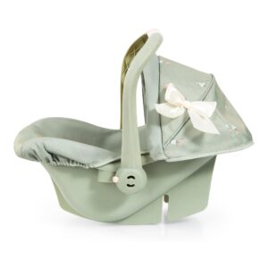 Bayer Design Doll Car Capsule in soft sage green with floral canopy