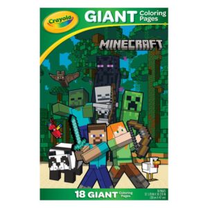 Crayola Minecraft Giant Colouring Pages 18 Pack