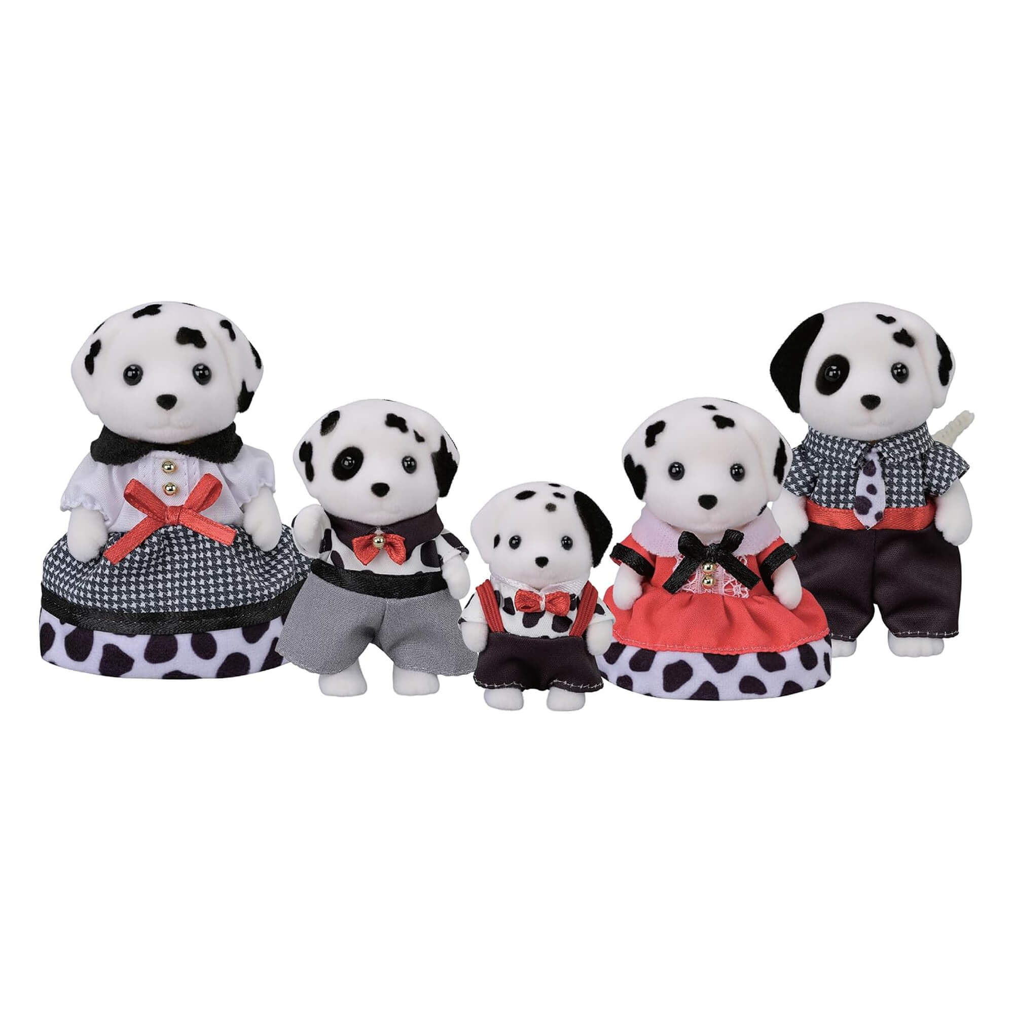 Sylvanian Families Dalmatian Family 5862 five spotted figures